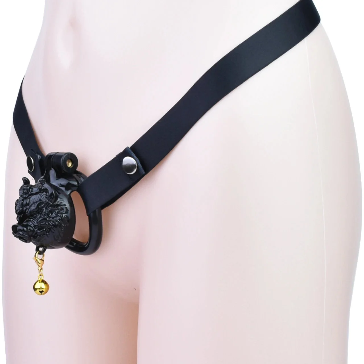 Small Bell Bull Head Resin Chastity Lock for Men to Wear Penis Lock Chastity Male Chastity Device Control Cage