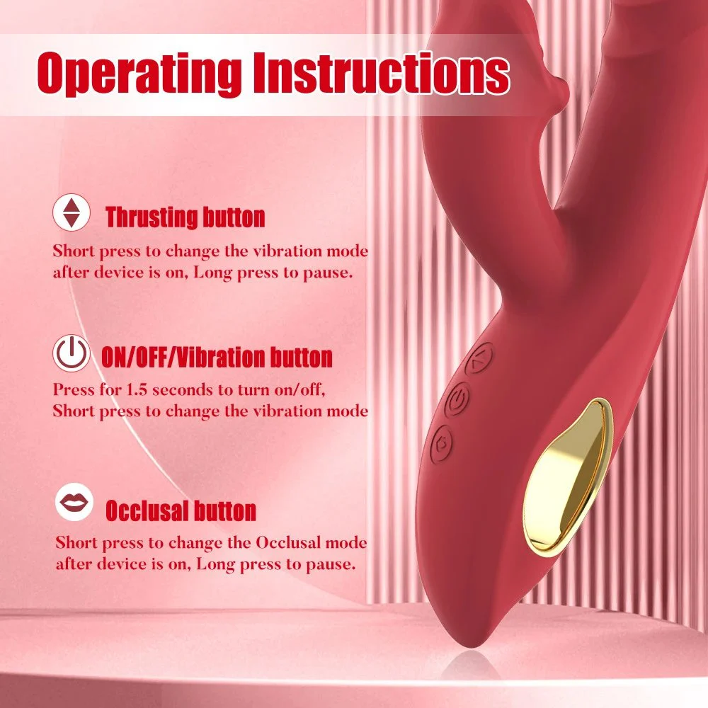Red Lip-Shaped Tongue-Style Masturbator Vagina Stimulator Vibration Women Sex Toys Rabbit Vibrators