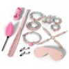 Adult Sex Toys Set Leather Handcuffs Ball Gag Harness Couple Passion Binding Restraint Includes Bondage Lingerie
