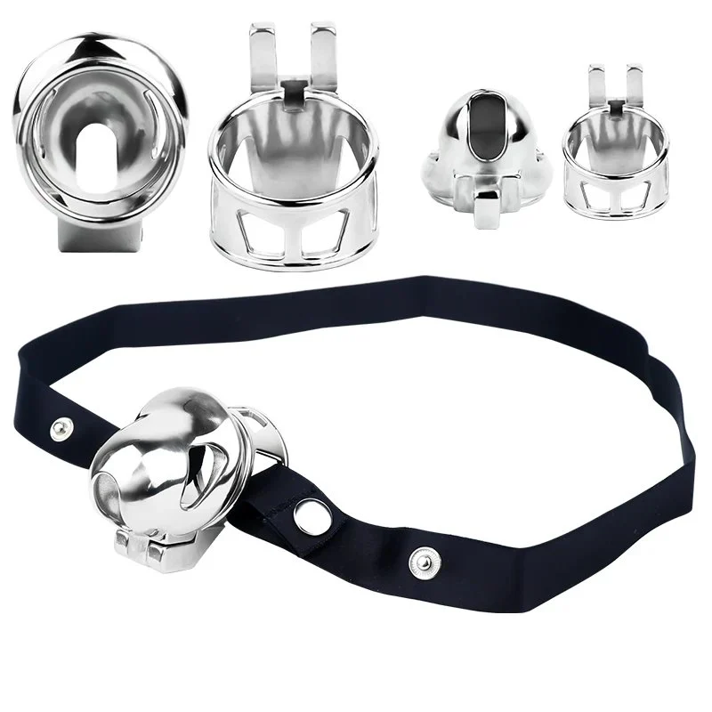 Penis Head Steel Male Chastity Cage With Chest Bondage Harness Strap Belt Restraint Games Adult Sex Toys for Men