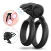 Men's Lock Ring Silicone Vibrator Adult Toy