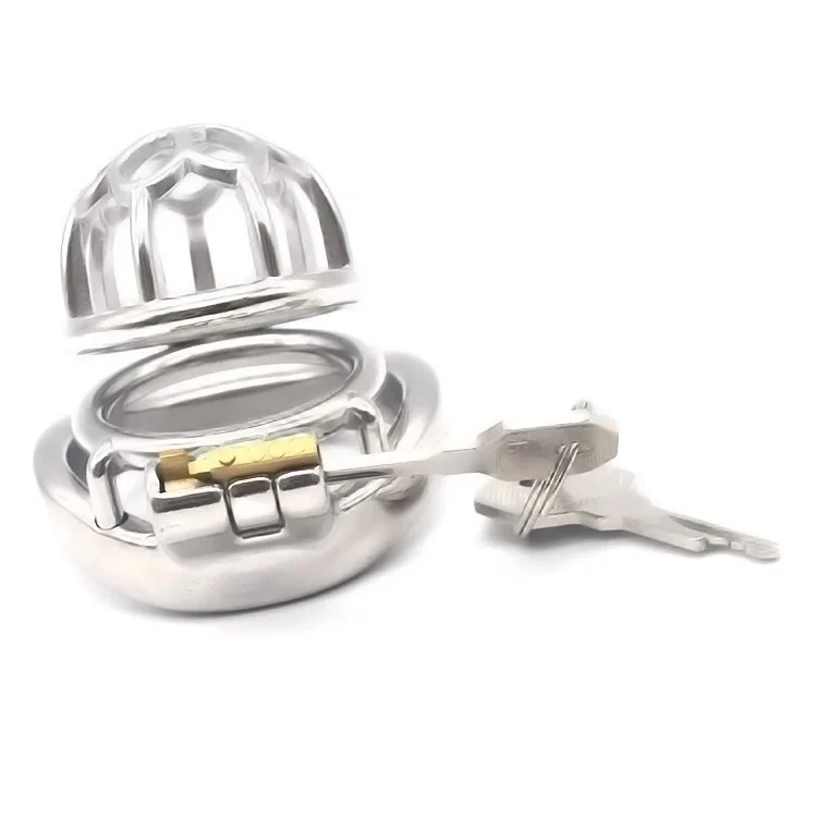 Stainless Steel Cock Cage with Padlock Male Urethral Cuckold Cock Chastity Cage
