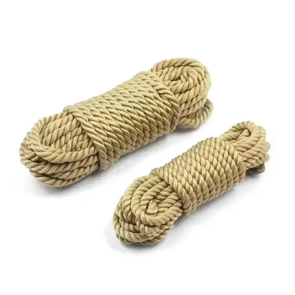 Exotic Bondage Gear-Hemp Rope Soft Cotton Knitted Restraint 5M 10M for Couple Sex Slave Roleplay with Women and Man