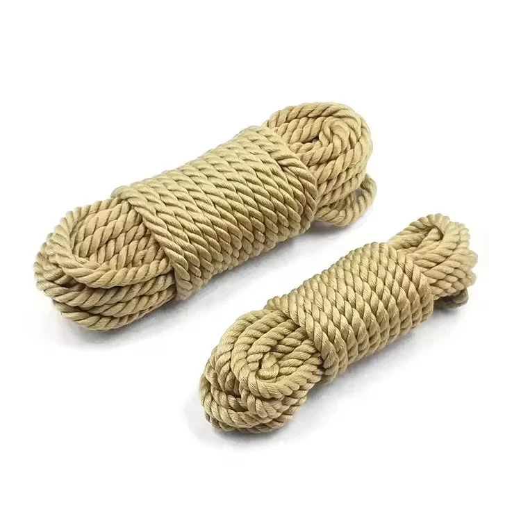 Exotic Bondage Gear-Hemp Rope Soft Cotton Knitted Restraint 5M 10M for Couple Sex Slave Roleplay with Women and Man