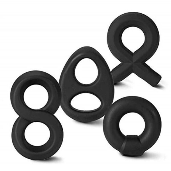 Men's Silicone Cock Ring Stretchable Sex Toy for Delay Ejaculation
