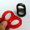 Men's TPE Stretchable Double Cock Ring Sex Toy for Delay Ejaculation Penis Rings
