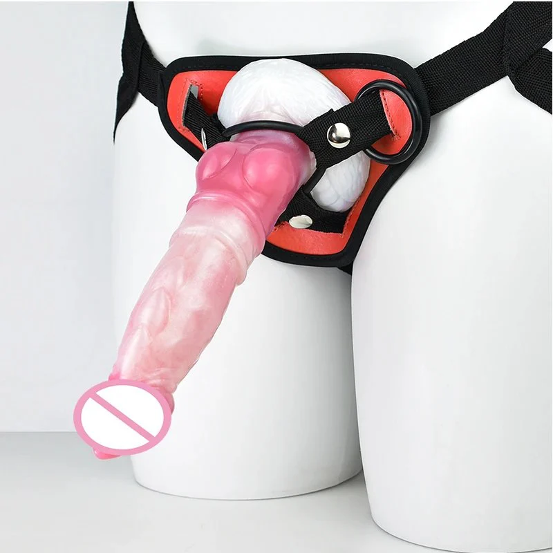 8.66 Inch Large Monster Realistic Sex Toy Artificial Strap Chastity Belt Penis for Men