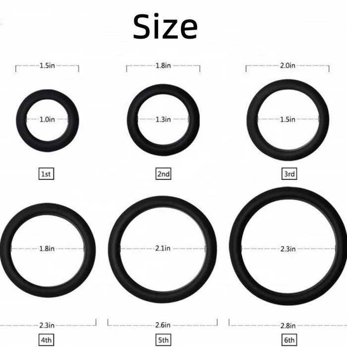 Men's Silicone Cock Ring Lock Penis Sex Tool for Semen Delay