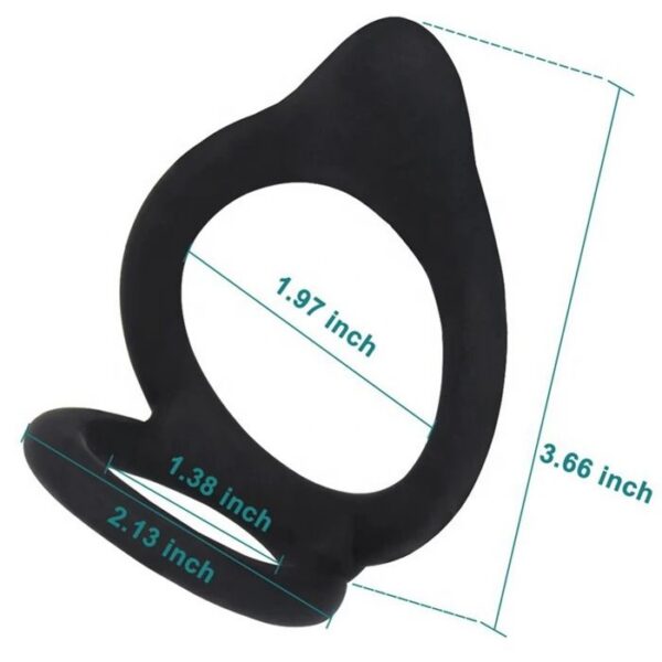Men's Silicone Double Cock Ring Lasting Training Sex Toys for Delay Ejaculation
