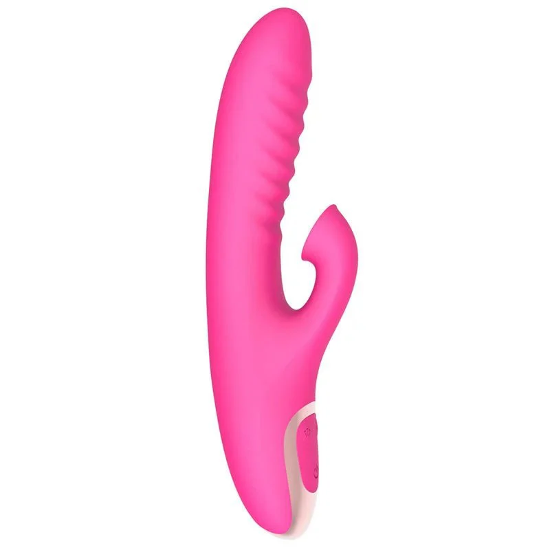 Rechargeable Silicone AV Stick Sex Toy Ocean Wave Vibrator with Sucking G-Spot Feature for Female Erotic Masturbation