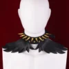 Angel Wings Leather Collar Suitable for Adult Roleplay. Available in Two Colors Also Suitable for Beginners