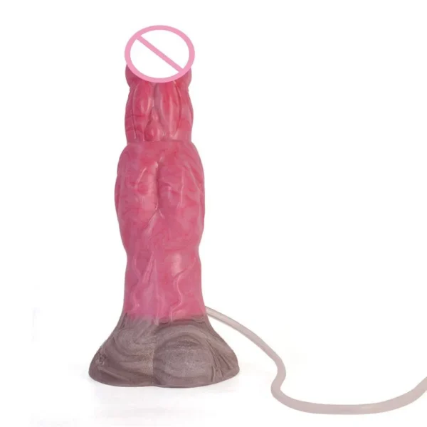 8.67 Inch Huge Artificial Realistic Squirting Dildo Colorful Silicone Anal Plug Sex Toy Ejaculating