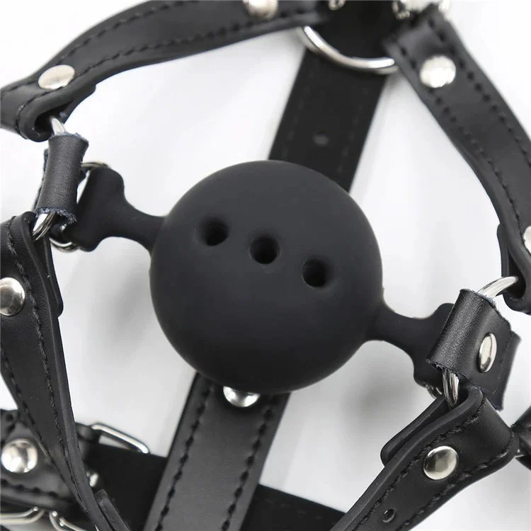 Adult Products Breathable Silicone Harness Mouth Gag With Nose Hook Sex Toy