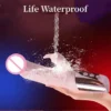 Textured Dildo Vibrator with Bunny Ear USB Power Supply Stimulating Vaginal Vibrator