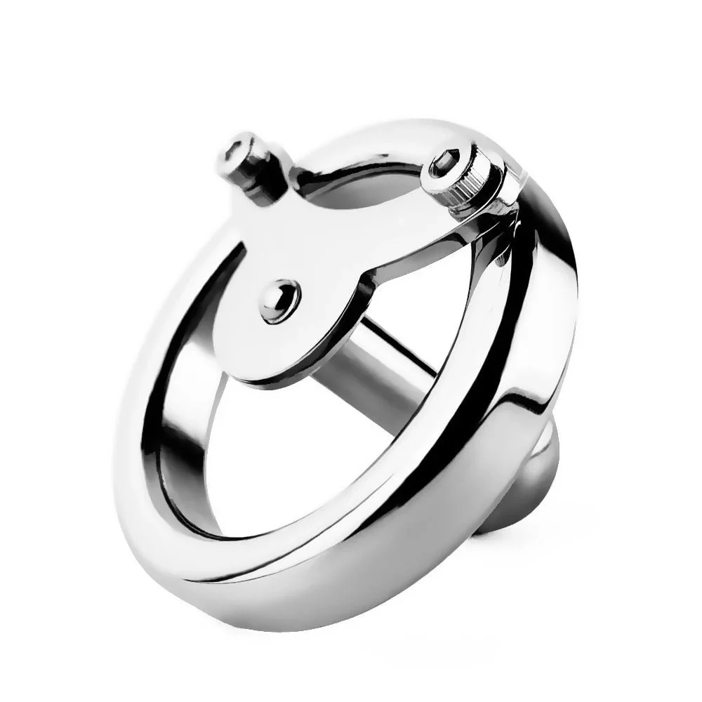 Penis Ring Metal Heavy Duty Stainless Steel Simple Negative Lock Chastity Cage Men's BDSM Sex Toys Ring Chastity Device