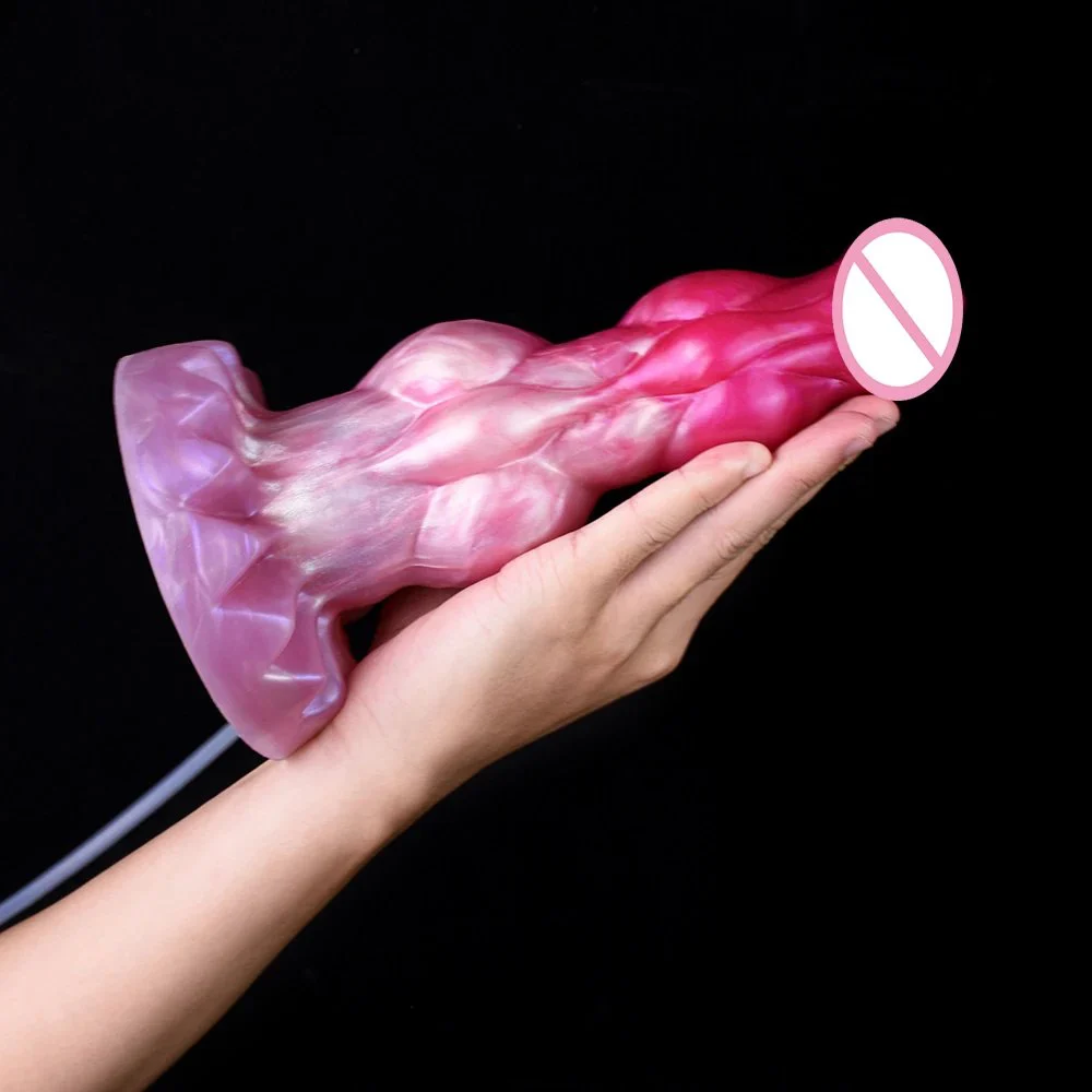 Animal Dog Cock Squirting Dildo for Women G-Spot Anal Plug Ejaculating Sex Toys for Adult