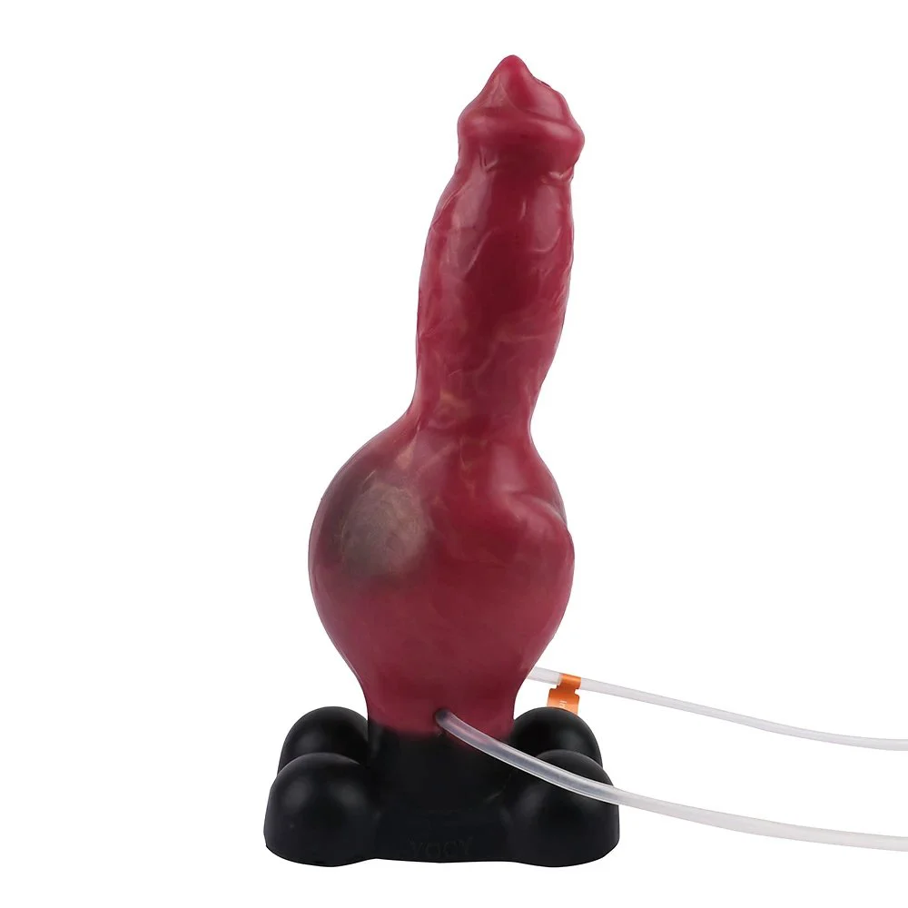 Animal Fantasy Dog Inflatable Squirting Cock Realistic Orgsm Ejaculation Erotic Anal Plug Dog Dildo for Man and Woman