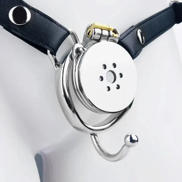 Sex Toys Four Size Ring Flat Chastity Lock Cock Cage Stainless Steel Penis Lock Penis Cage Images Penis Chastity Cage