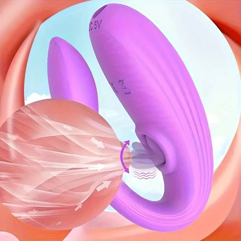 U-Shaped Multi-Frequency Co-Vibration Clitoral Vibrator Jumping for Egg Male Female Masturbation Toy Second Tides Wearable