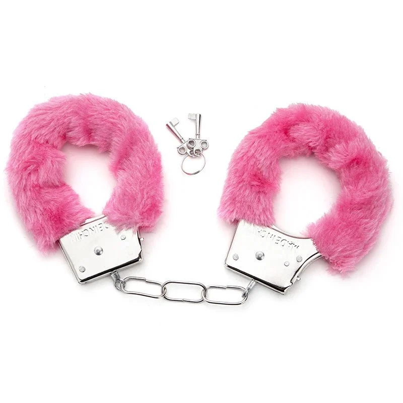 Bondage Restraint Set Sex Toy Fuzzy Handcuff Lock SM Sexy Furry Handcuffs