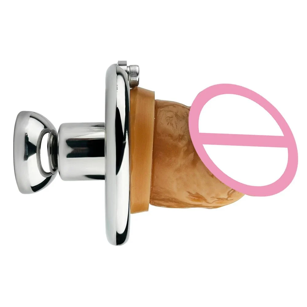 Semi-silicone Chastity Lock Penis Lock Chastity Cage Sex Toys for Men