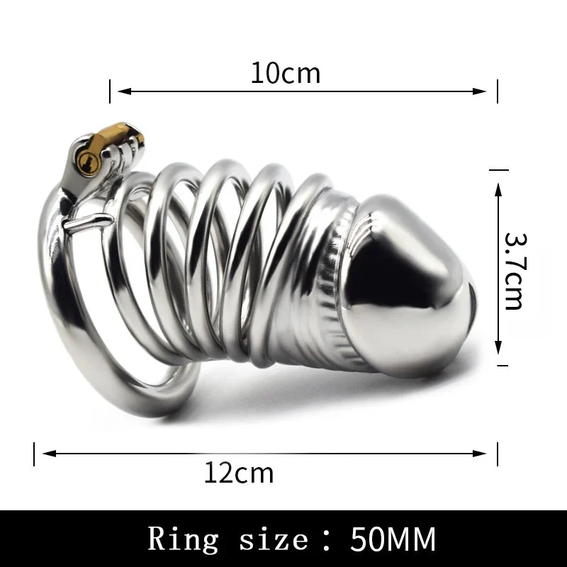 New Design FRRK-55 Male Chastity Device 304 Stainless Steel Cock Cage for Male Gay for Men Lock Cock Rings