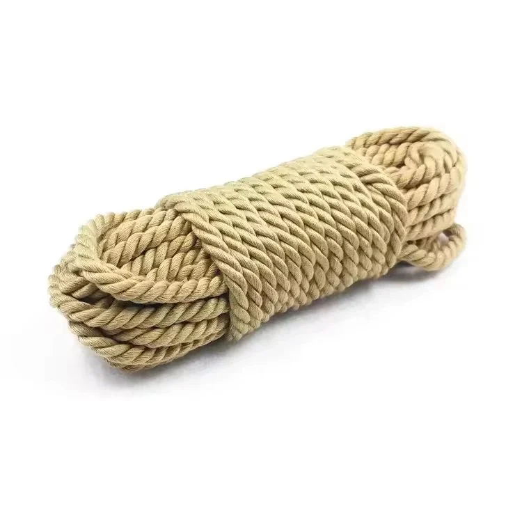 Exotic Bondage Gear-Hemp Rope Soft Cotton Knitted Restraint 5M 10M for Couple Sex Slave Roleplay with Women and Man