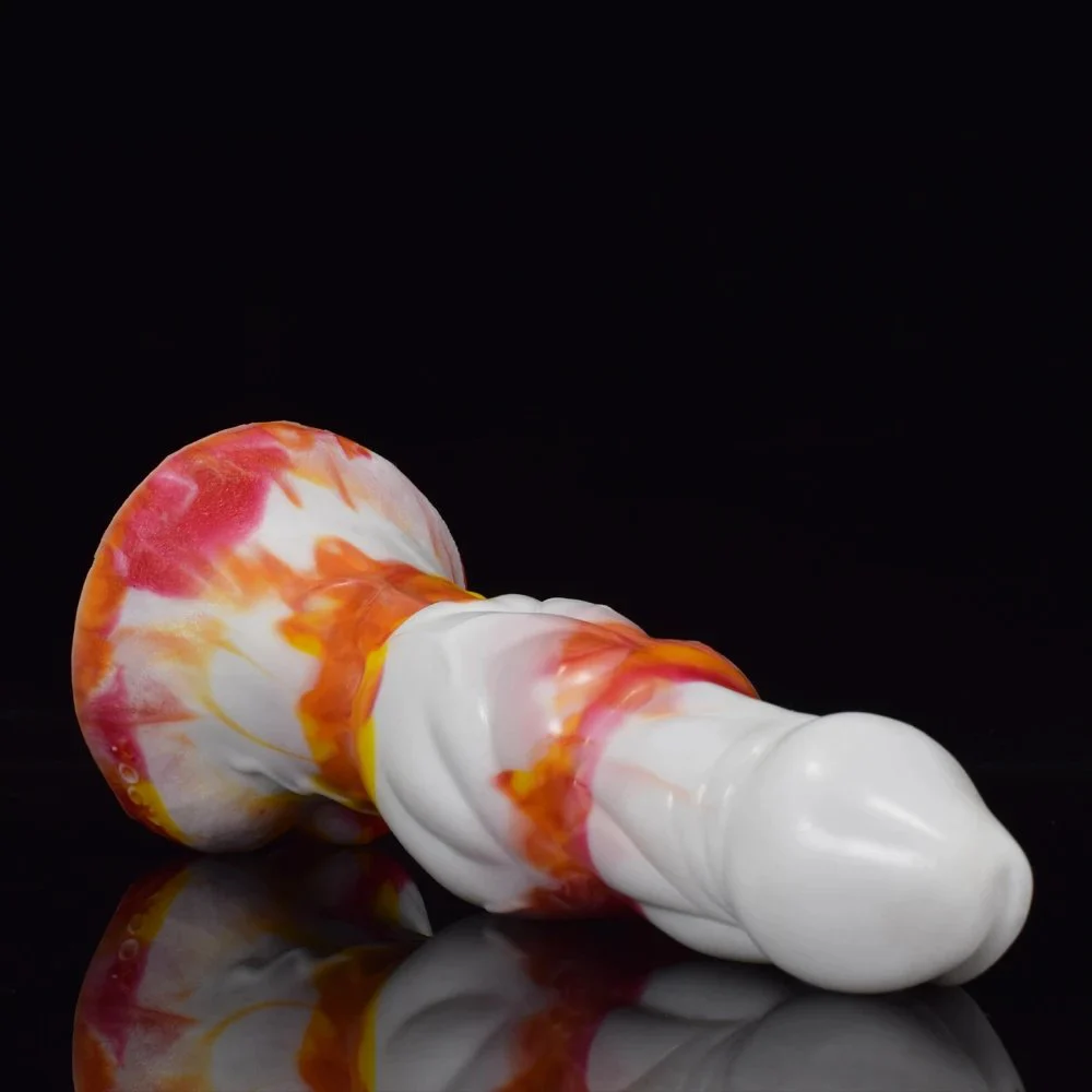 Ancient Mythical Beast-Hakutaku Flame Penis Sex Toy for Women Liquid Silicone Adult Sex Toys Dildo