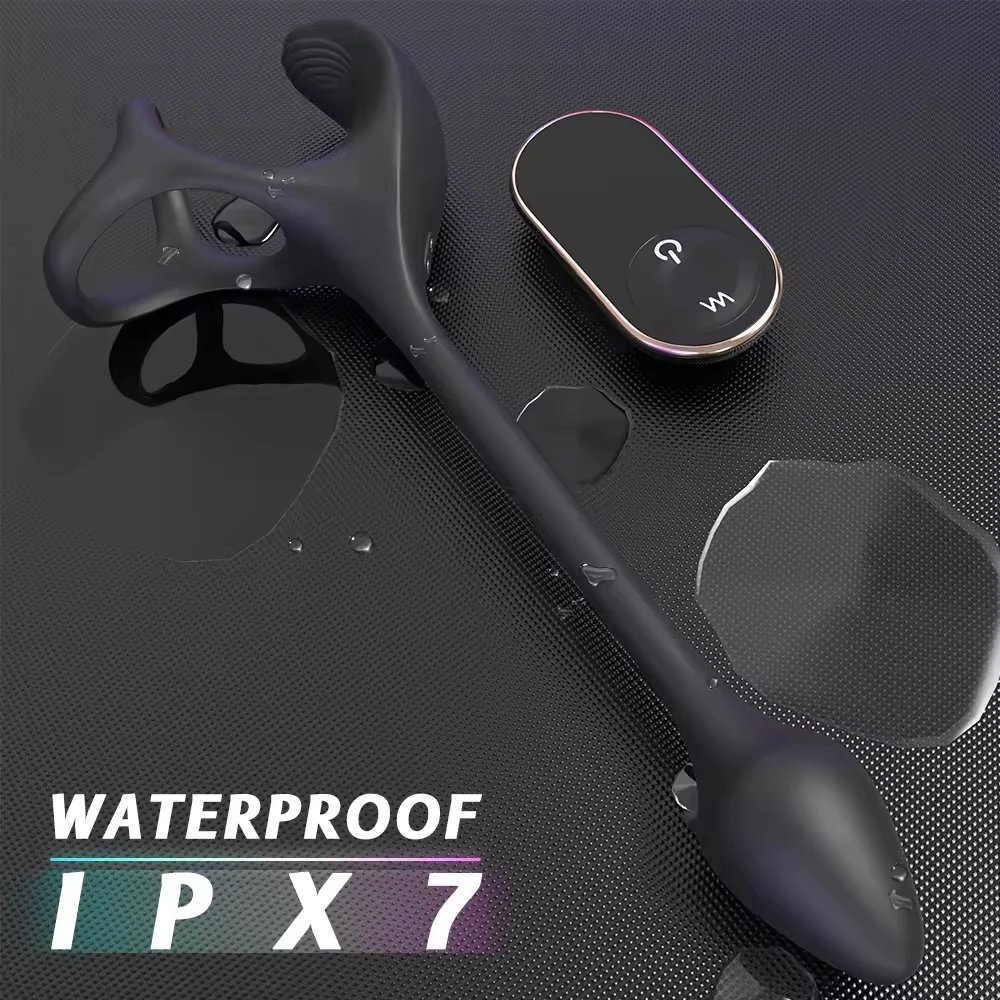 Rechargeable Soft Silicone Delay Sex Ring Male Cock Ring Penis Sex Toy for Men