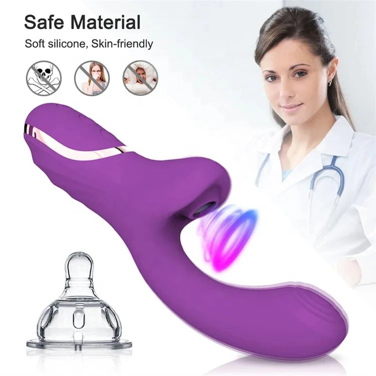 Sex Toys for Women 10 Frequency Rechargeable G Spot Clitoral Sucking 2 in 1 Vibrator