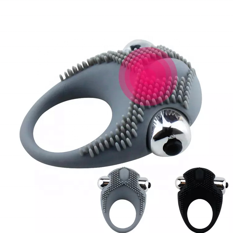 Sex Toys for Men Delay Ejaculation Battery Penis Ring Silicone Vibrating Cock Ring