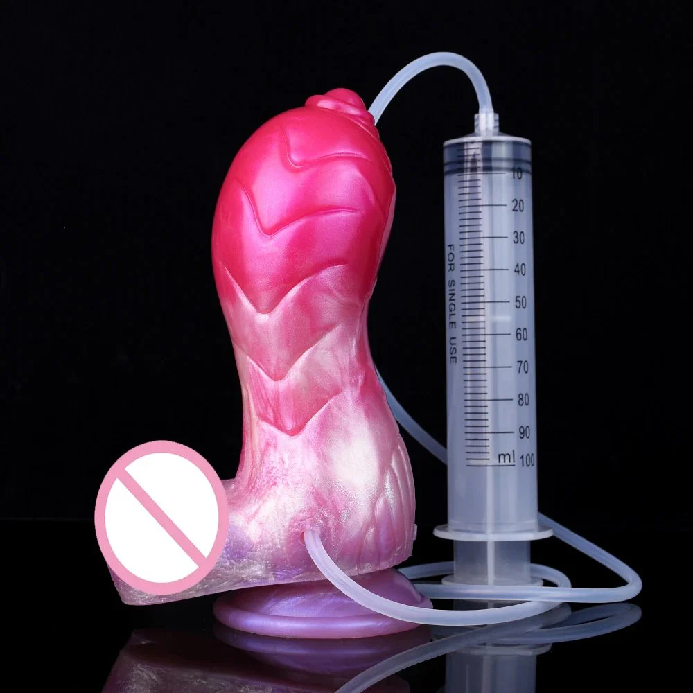 Animal Wolf Silicone Dildos Erotic Squirting Ejaculating Climax Pussy Vagina Massager Lifelike Feeling Dildo for Woman