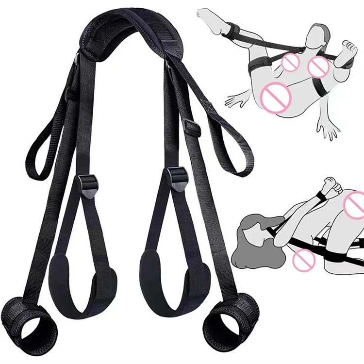 Bondage Erotic Adult Toys Adjustable Legs Straps Handcuffs Wrist to Thigh Restraints