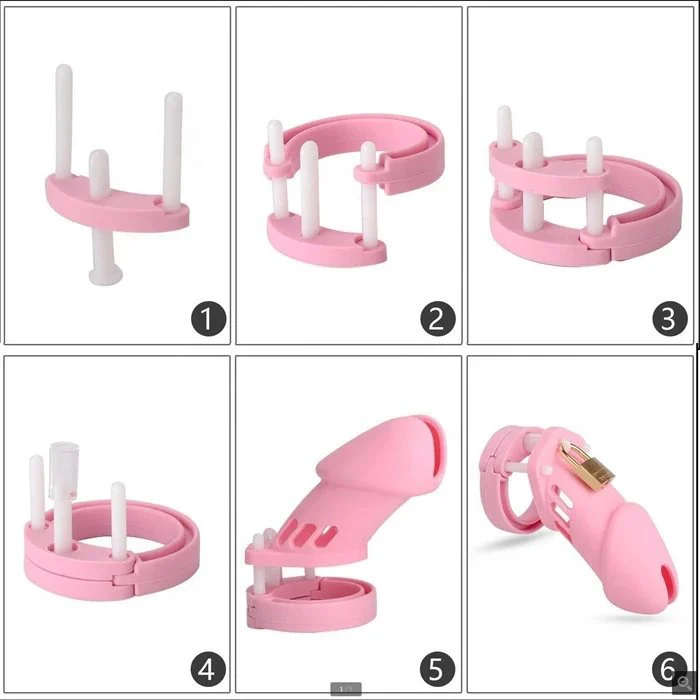 Silicone Male Cock Cage Chastity Device Adult Men's Sex Toy for Penis Exercise