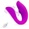 U-Shape Sucking Massager Wireless Remote Control Clitoral Vibrator USB Powered Dildo for Couples