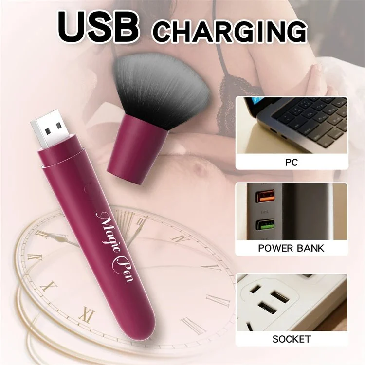 USB Charger New Mini Women Vibrator G Spot Clitoral Massager Makeup Brush Vibrator Sex Toy Women