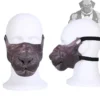 Beast-Face Half Mask Tamed Beastskin Texture Adult Fetish Mask Designed for Pup Play Pet Play Roleplay