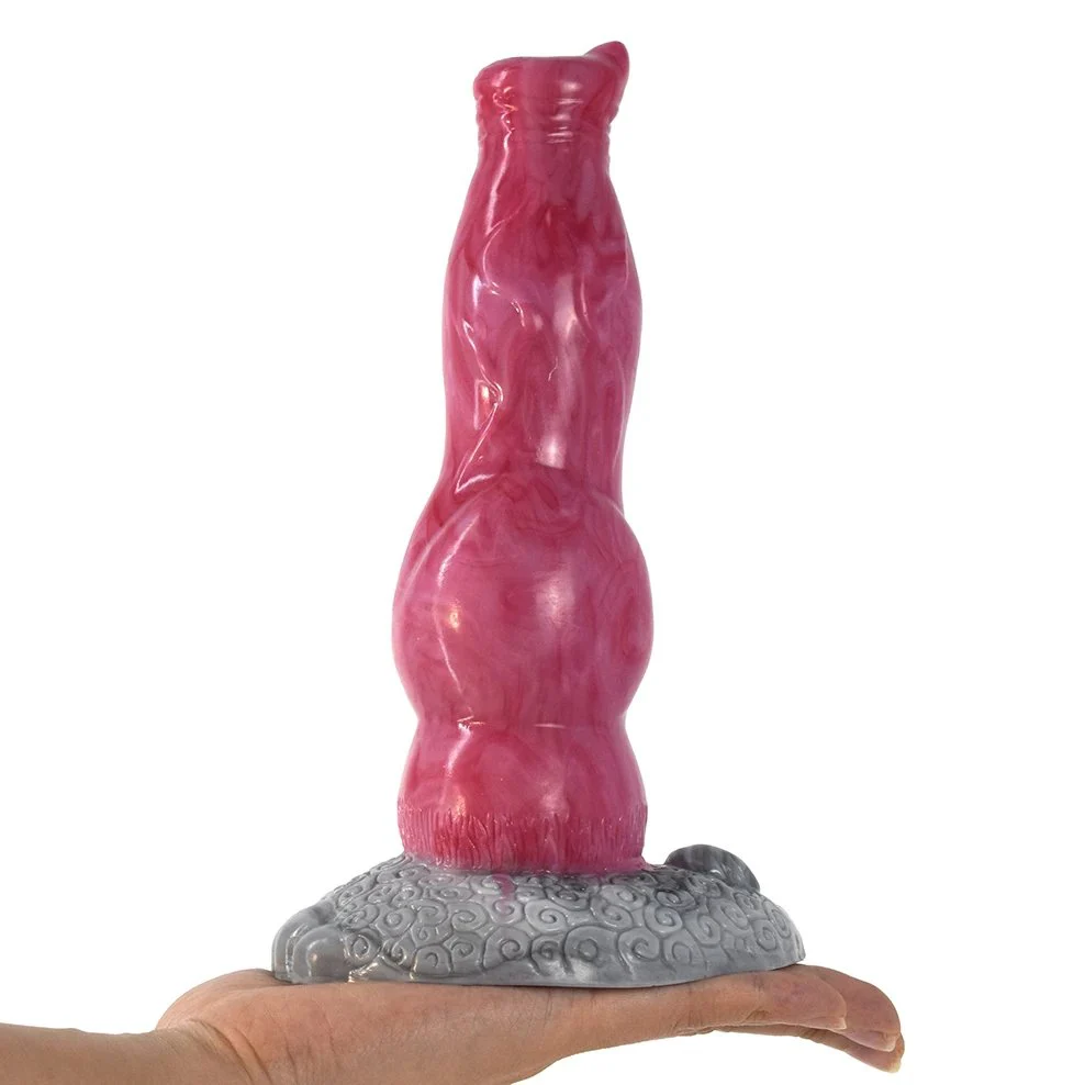 Long Silicone Realistic Curly Coated Retriever Penis Sex Toys Dildos for Women Lager Monster Dog Knot Women Dildos