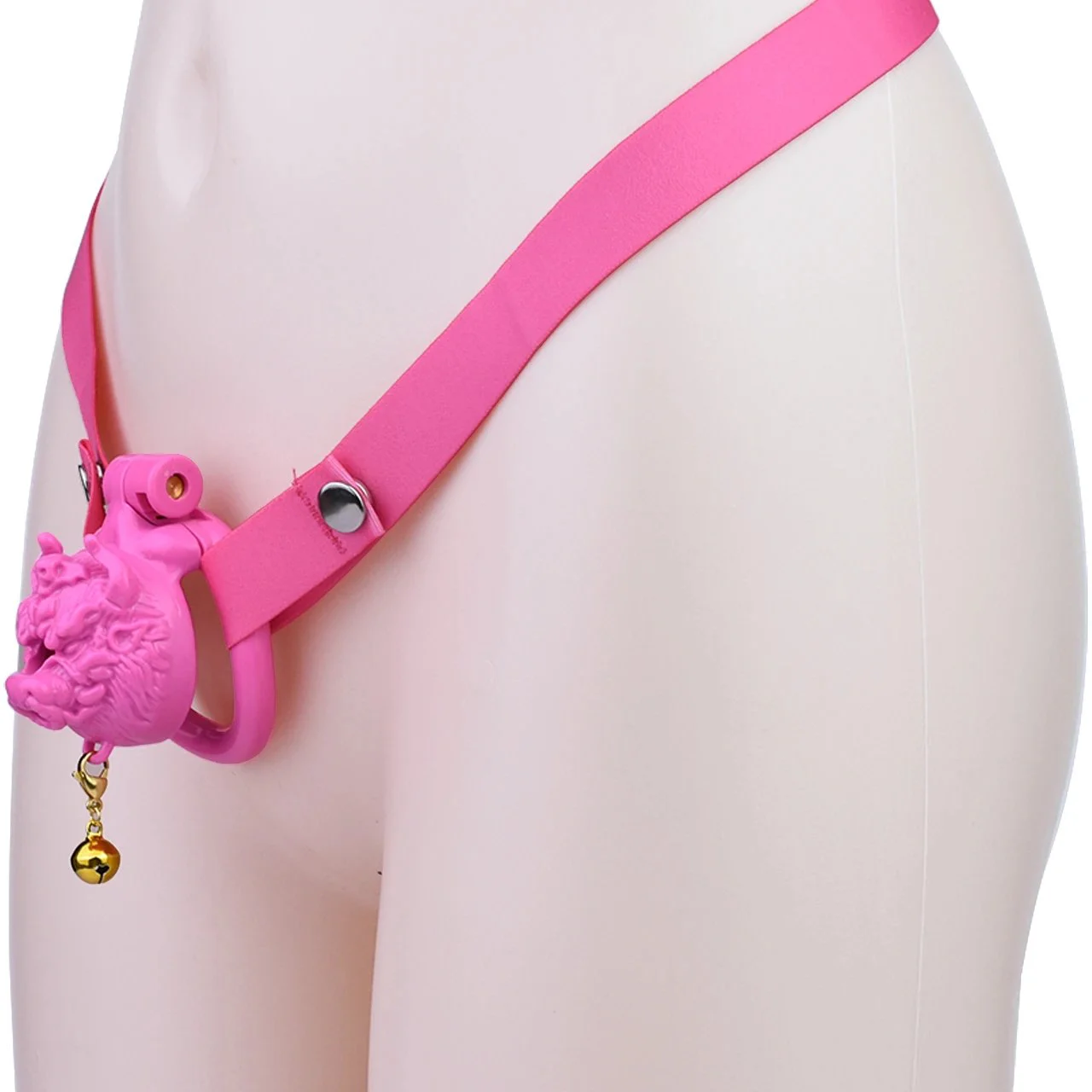 Small Bell Bull Head Resin Chastity Lock for Men to Wear Penis Lock Chastity Male Chastity Device Control Cage