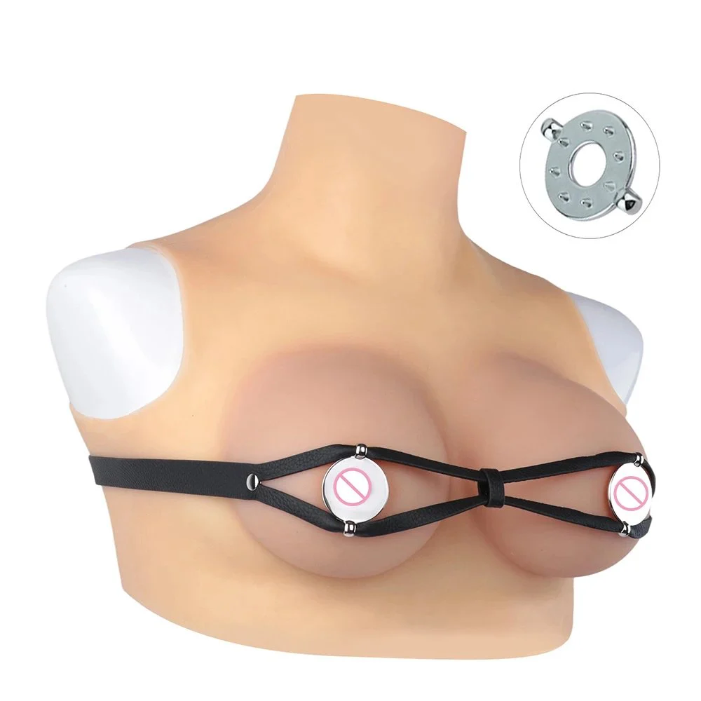 Belt Style Nipple Clamp with Women's Role Playing Tool Round Shape Nipple Clip for Female Sex Game