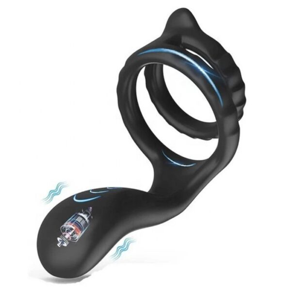 Silicone Tornado Style 10 Frequency Vibrating Cock Ring for Men Delay Ejaculation Sex Product