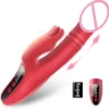 9 Powerful Vibrations Clitoris Stimulator Thrusting Realistic Dildo Vibrator LED Display G-Spot Bunny Rabbit Vibrator for Women