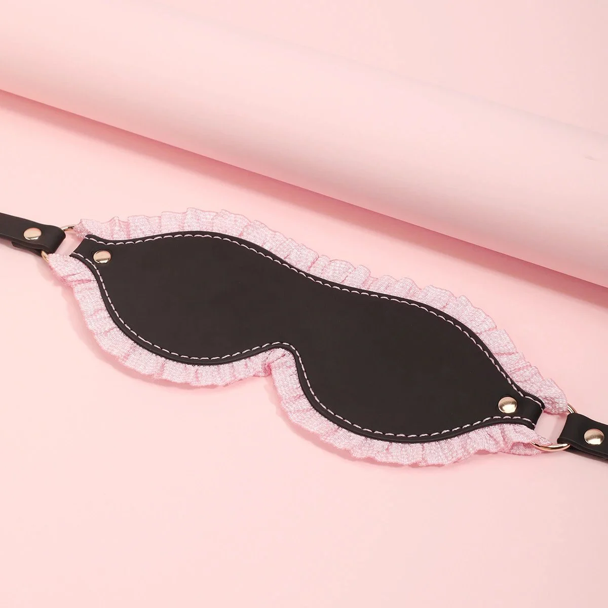 Black Pink Maid Style Bondage Set Romantic Flirting Kit for Adults Comfortable Handcuffs Restraint Prop Couple Play Toy