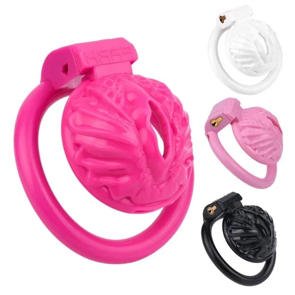 Micro Chastity Cage with Pussy Shape Men's Chastity Belts Clitoris Sex Toy Lightweight Cock Cage Resin Chastity Device