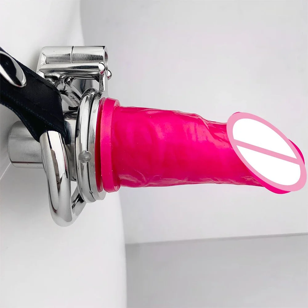 Wearable Chastity Cage with Dildo Head Inverted Urethral Chastity Cage Device Negative Adult Penis Plug Bondage Sex Toys