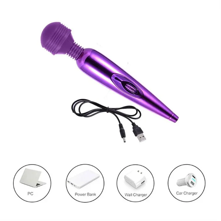Rechargeable USB Waterproof AV Wand Message Sex Toys for Women Wand Vibrator