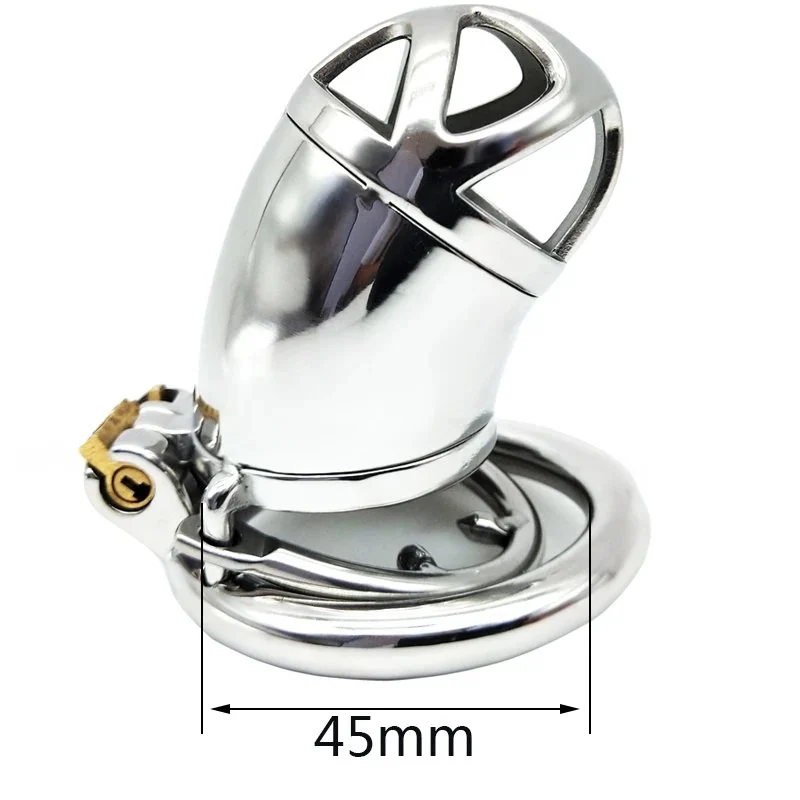 Total High 70mm 304 Stainless Steel Sex to Toy Chastity Device Locked Cage for Men