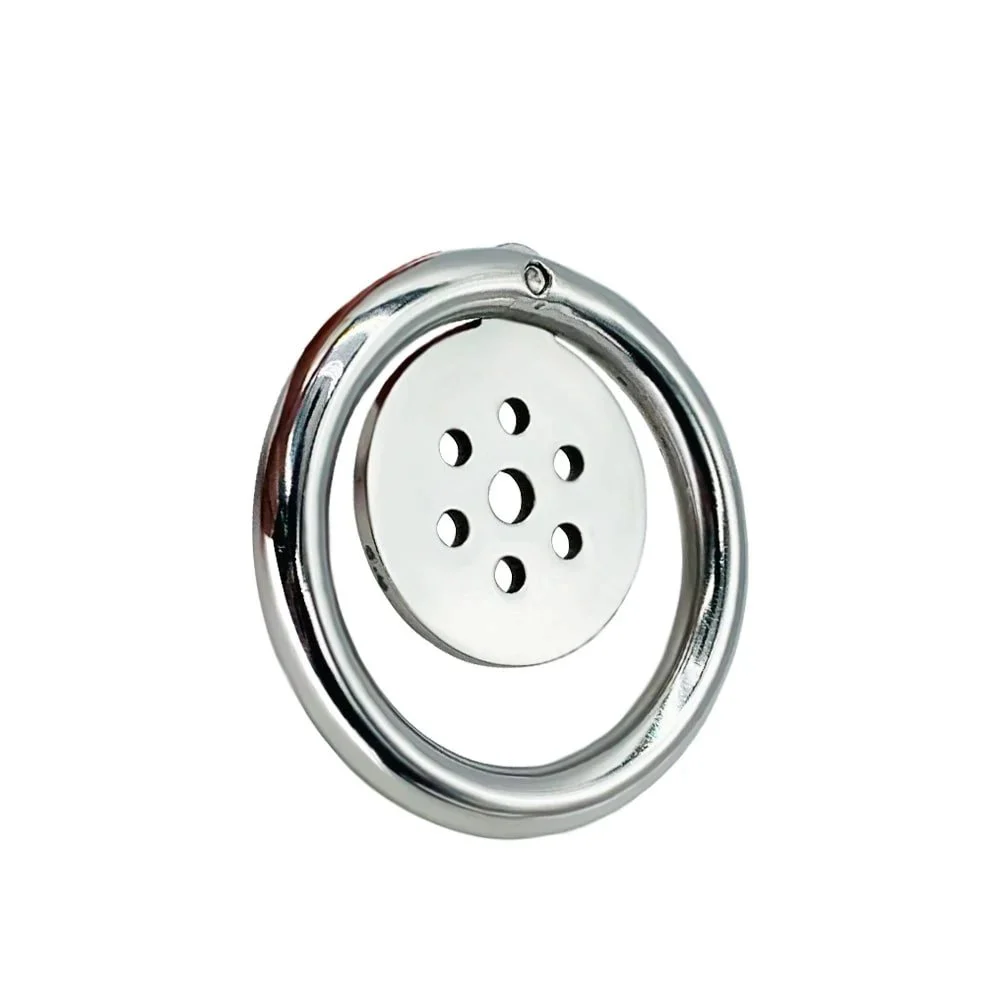 Stainless Steel Bird Cage Lock Bottle Cap Chastity Lock Device Circular Ring Skeleton Penis Lock Adult Sex Toys for Men