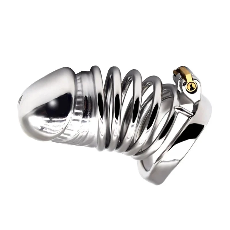 New Design FRRK-55 Male Chastity Device 304 Stainless Steel Cock Cage for Male Gay for Men Lock Cock Rings