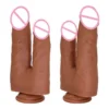 Silicone Realistic Huge Thin Penis Big Dildo U Shaped Double Head Penetration Dong Dildo for Lesbian Women Sex Toys